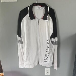 Calvin Klein Monochrome Zip-Up Jacket Size Large